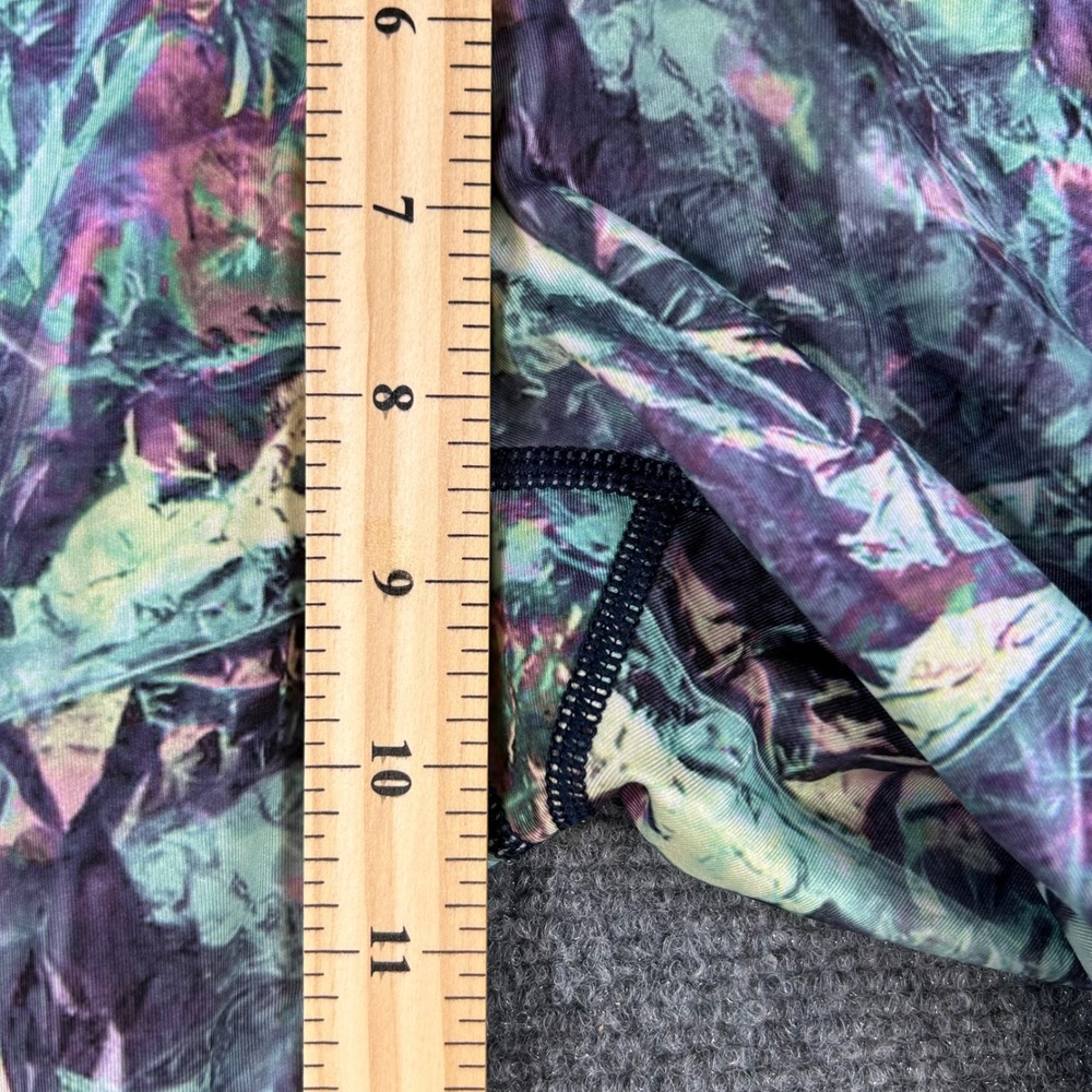 Lululemon Run Inspire Crop Leggings Size 8 Pants Multi Color Pocket Yoga Capri - Picture 6 of 7